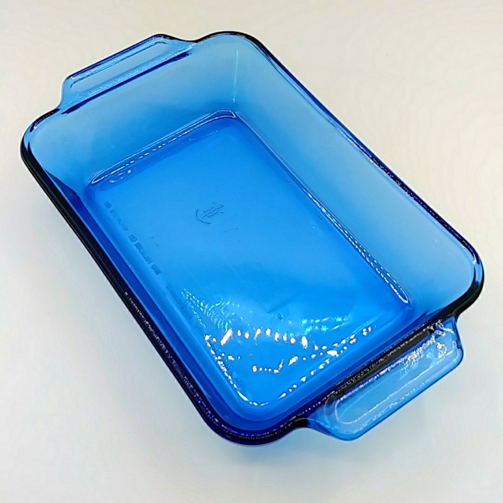 Anchor Hocking Blue Baking Dish 6x9" 1 Quart - Picture 3 of 7